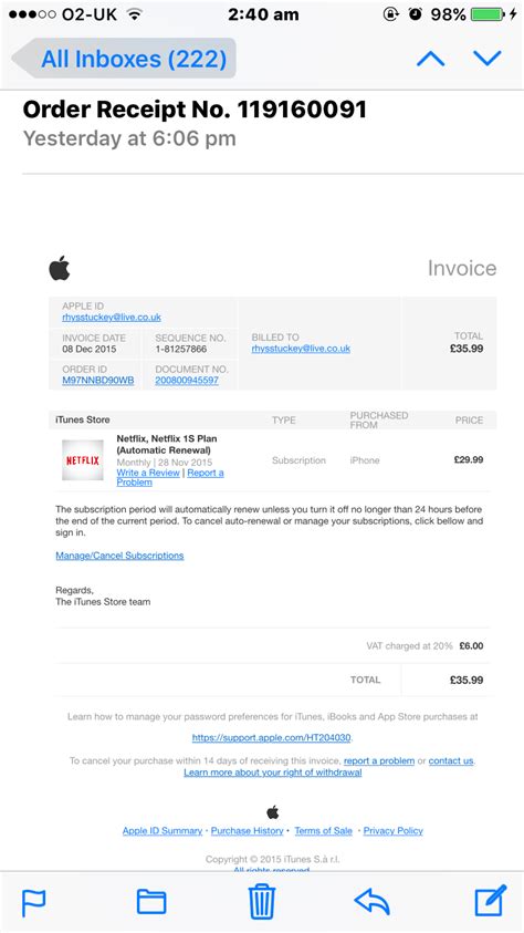 fake apple watch invoice|your receipt from apple scam.